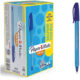 Stylo-bille paper mate inkjoy  écriture moyenne 0.7mm ultra douce corps triangulaire résiste bavures coloris bleu boite de 50