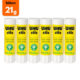 Lot de 6 Maxi Bâtons de colle blanche UHU 21g