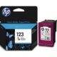 HP 123 trois couleurs - Cartouche d'encre HP d'origine (F6V16AE)
